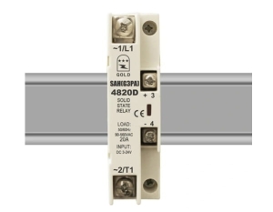 SAH4820D SSR relé  90-530VAC, 20A, ovládání 3-24VDC, komplet