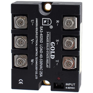 SA3-4025D SSR relé  3x40-530VAC, 25A max, ovládání 3-32VDC