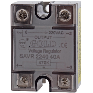 SAVR2240 SSR relé, výstup fázové řízení 0-250VAC, 40A max, ovládání potenciometrem 0-470kOhm