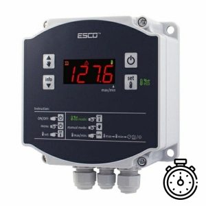 ESCO ES-11HT  pro regulaci ohřevu nebo chlazení + časovač - timer, krytí IP65, výkonový kontaktní výstup 30A, alarmový výstup