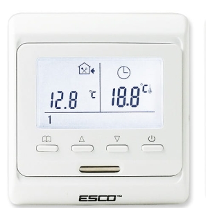 ESCO TC-510 pokojový termostat, 230V, přímé ovládání 16A, lze i pro podlahové topení,   týdenní programy