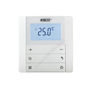ESCO TC-410 pokojový termostat, 230V, přímé ovládání 16A, lze i pro podlahové topení,   týdenní programy